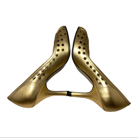 Rampage gold metallic leather heels Janis 8.5 - Picture 10 of 13